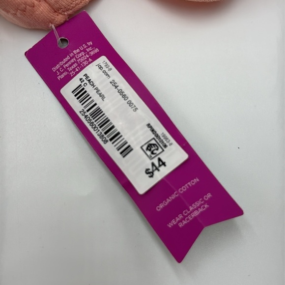 NWT Ambrielle Peach Pearl Organic Cotton Bra Size 42C Full Figure - Picture 10 of 11